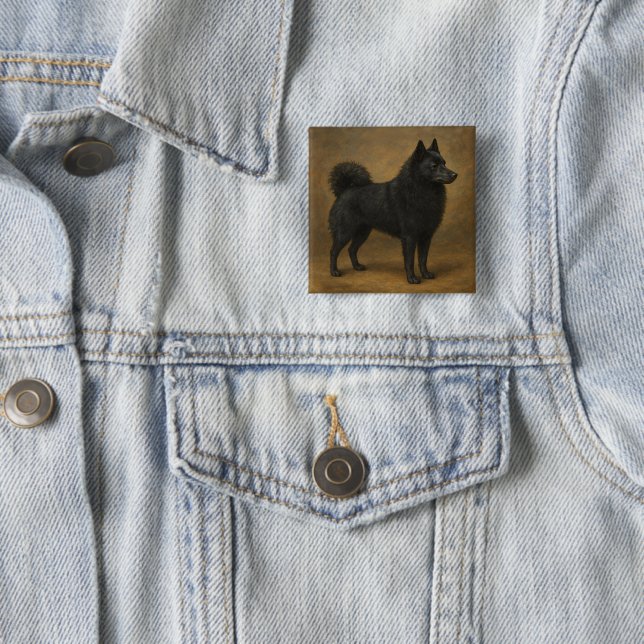 Schipperke Button (Beispiel)