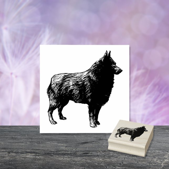 Schipperke Dog Breed Gummistempel (Von Creator hochgeladen)