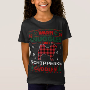 Schipperke Dog Christmas Pajama Ugly Christmas Swe T-Shirt