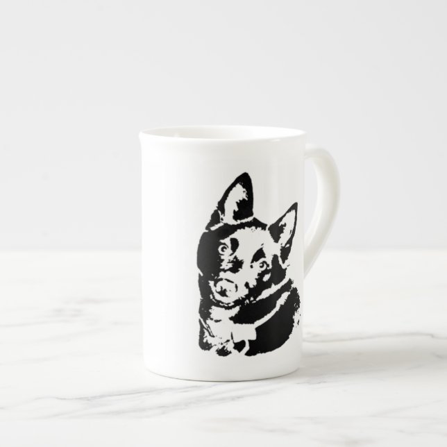 Schipperke Dog Picture Prozellantasse (Vorderseite Rechts)