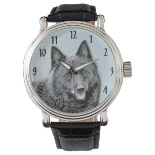 Schipperke-Gemälde - Süße originelle Hundekunst Armbanduhr