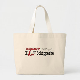 Schipperke Geschenke Jumbo Stoffbeutel