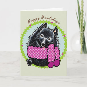 Schipperke Happy Howlidays Feiertagskarte
