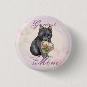 Schipperke Heart Mama Button