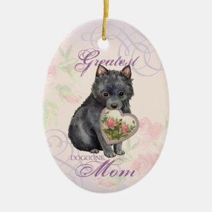 Schipperke Herzlich Mama Keramik Ornament