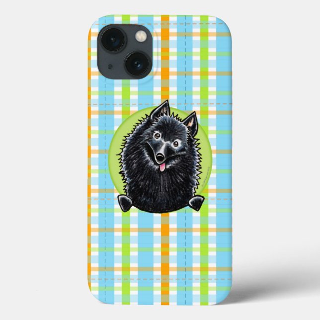 Schipperke Hübsch Kariert Case-Mate iPhone Hülle (Rückseite)