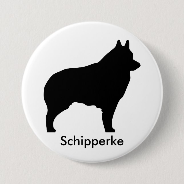 Schipperke-Knopf Button (Vorderseite)
