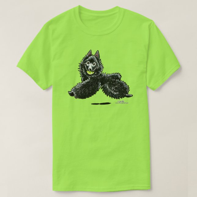 Schipperke Lasse spielen T-Shirt (Design vorne)