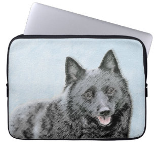 Schipperke Malerei - Niedliche Original Dog Art Laptopschutzhülle