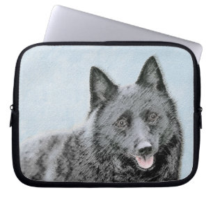 Schipperke Malerei - Niedliche Original Dog Art Laptopschutzhülle