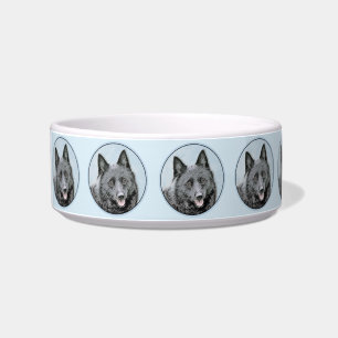 Schipperke Malerei - Niedliche Original Dog Art Napf