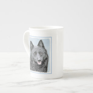 Schipperke Malerei - Niedliche Original Dog Art Prozellantasse