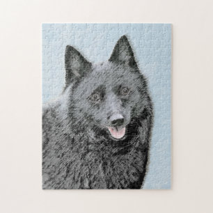 Schipperke Malerei - Niedliche Original Dog Art Puzzle