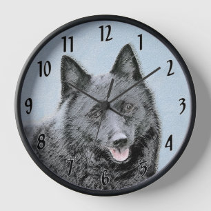 Schipperke-Malerei - Süße originelle Hundekunst Uhr