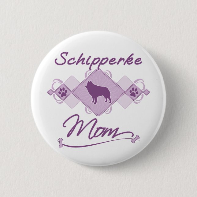 Schipperke-Mama Button (Vorderseite)