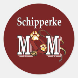 Schipperke MAMA Geschenke Runder Aufkleber
