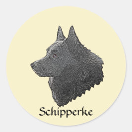 Schipperke Runder Aufkleber