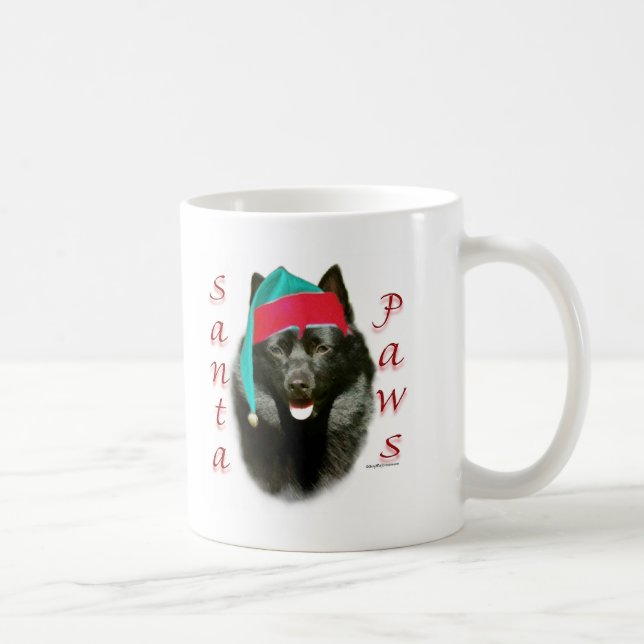 Schipperke Santa Paws Kaffeetasse (Rechts)