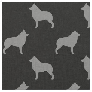 Schipperke-Silhouette-Muster Stoff