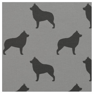 Schipperke-Silhouette-Muster Stoff