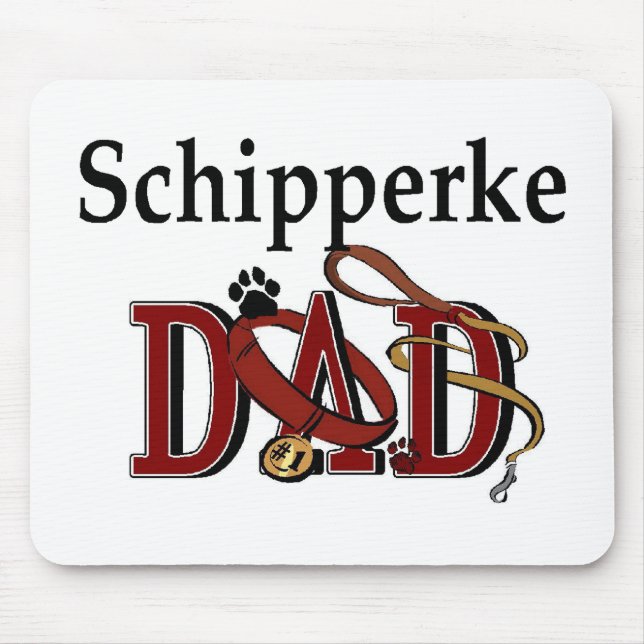 Schipperke Vater Geschenke Mousepad (Vorne)