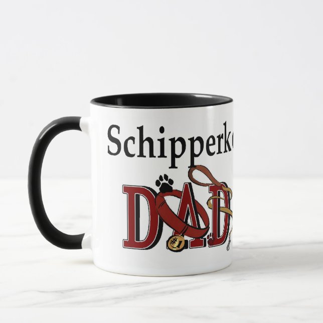 Schipperke Vater Geschenke Tasse (Links)