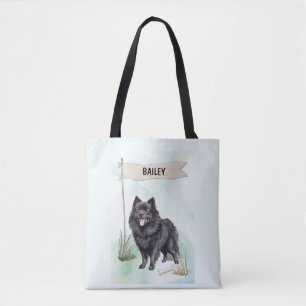 Schipperke-Wasserfarbe Personalisierter Hund