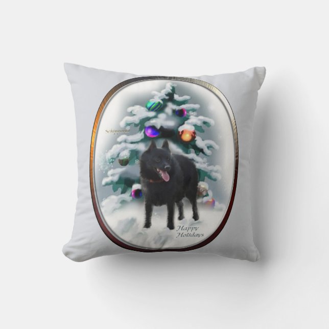Schipperke Weihnachten Kissen (Vorderseite)