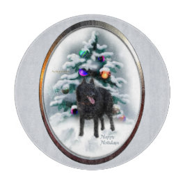 Schipperke Weihnachten Schneidebrett