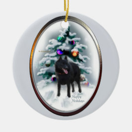 Schipperke Weihnachtsbaumschmuck Keramikornament