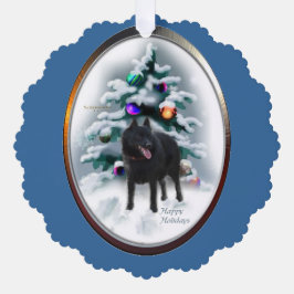Schipperke Weihnachtsgeschenke Ornament Karte