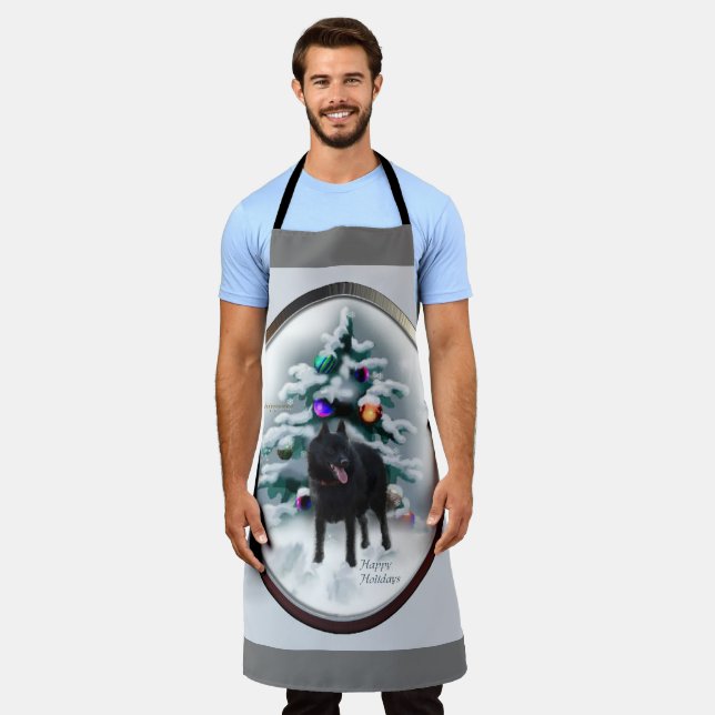 Schipperke Weihnachtsgeschenke Schürze (Getragen)