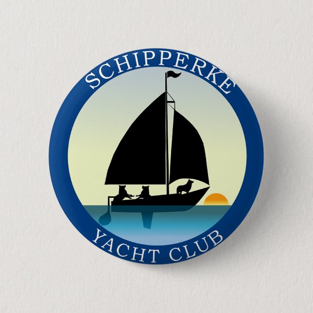 Schipperke-Yachtclub Button (Vorderseite)