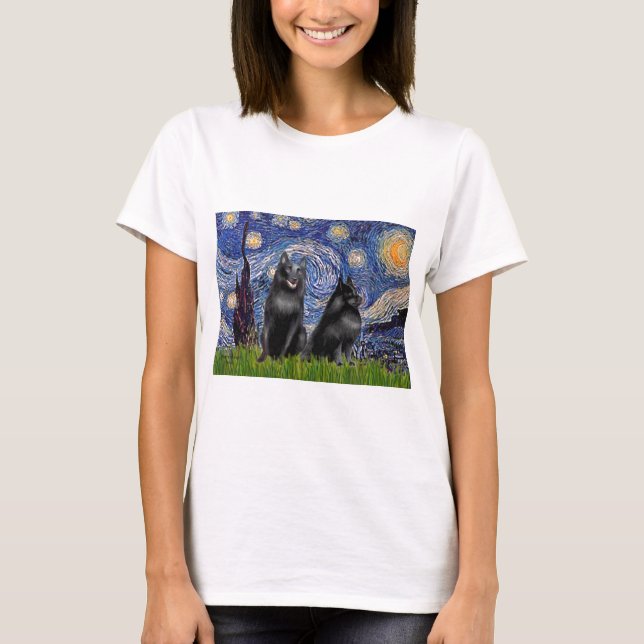 Schipperkees (zwei,5&amp;6) - Starry Night T-Shirt (Vorderseite)