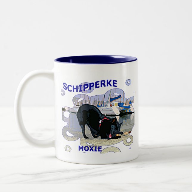 SchipperkeMoxie Zweifarbige Tasse (Links)