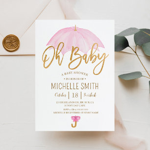 Schirm der Liebe Sprinkle Babydusche Einladung