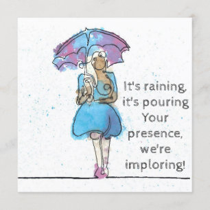 Schirmdusche zur Einladung von Jungen oder Mädchen