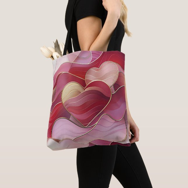 SCHIRME VON WIRBLEN VALENTINHERZEN IN PINK UND GOL (Von Nahem)