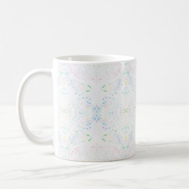 Schisma Licht Regenbogen Abstrakte Aquarellkunst Kaffeetasse (Links)