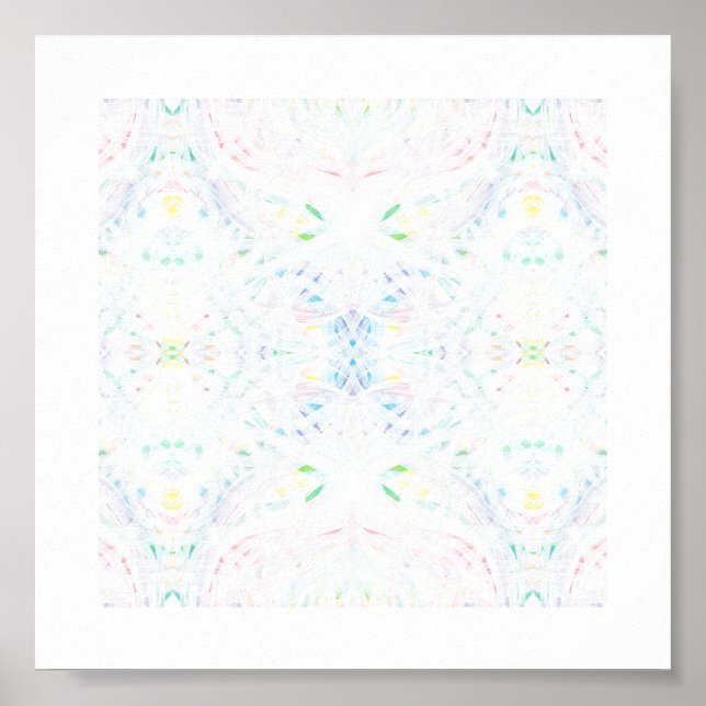 Schisma Licht Regenbogen Abstrakte Aquarellkunst Poster (Vorne)