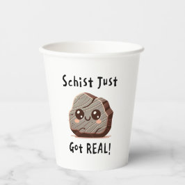 Schist Got Real - Nerdy Rock Pun - Glückwunsch/Luc Pappbecher