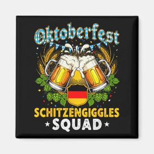 Schitzengiggles Truppe München Bier Bayerisch Magnet