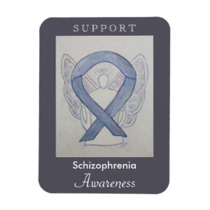Schizophrenie Awareness Ribbon Angel Custom Magnet
