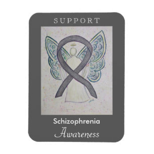 Schizophrenie Awareness Ribbon Angel Custom Magnet