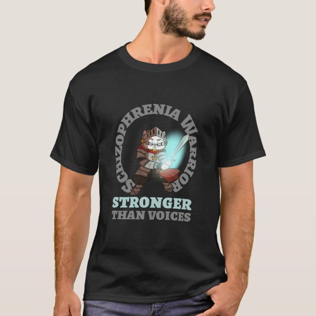 Schizophrenie Krieger stärker als Stimmen T-Shirt (Vorderseite)