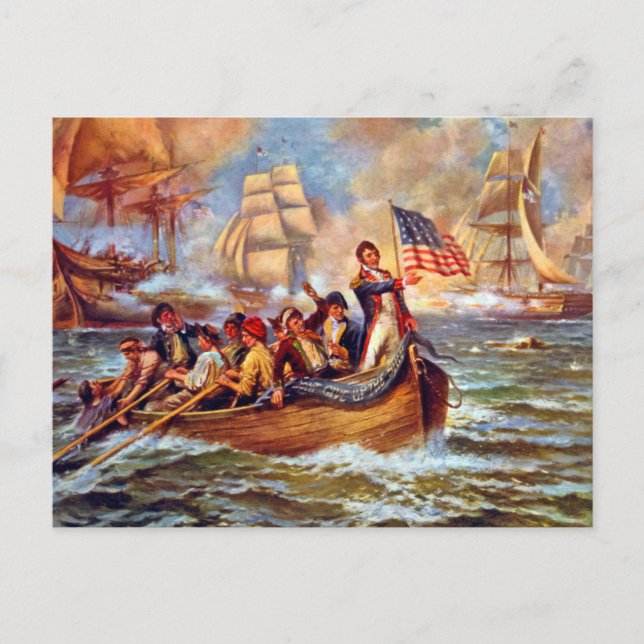 Schlacht am Erie-See Postkarte (Vorderseite)