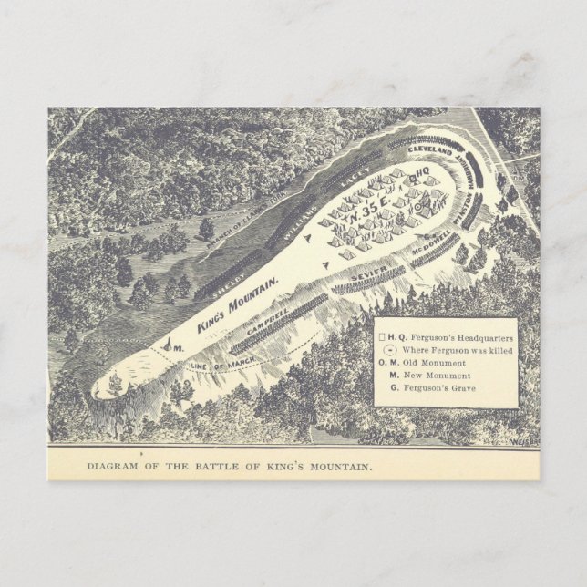 Schlacht am Königsberg Postkarte (Vorderseite)