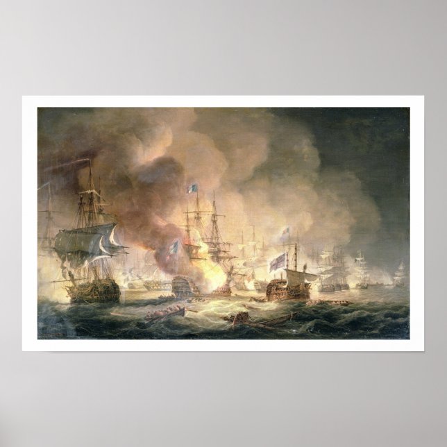 Schlacht am Nil, 1. August 1798 um 22.00 Uhr, 1834 Poster (Vorne)