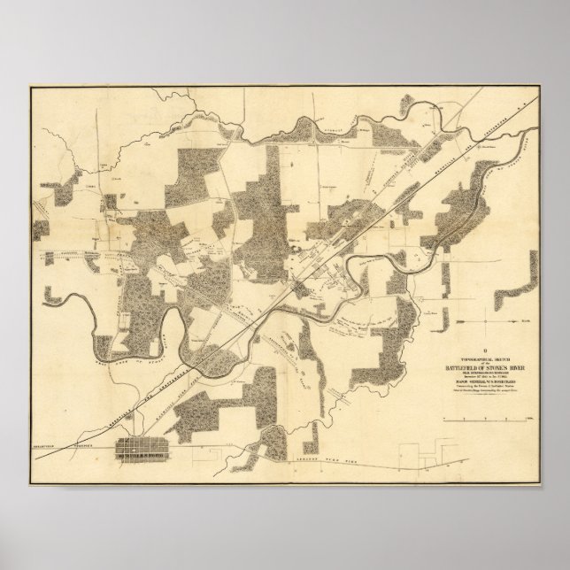 Schlacht am Stones River - Panoramablick aus dem Z Poster (Vorne)
