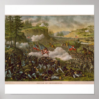 Schlacht bei Chickamauga, veröffentlicht um 1890 Poster